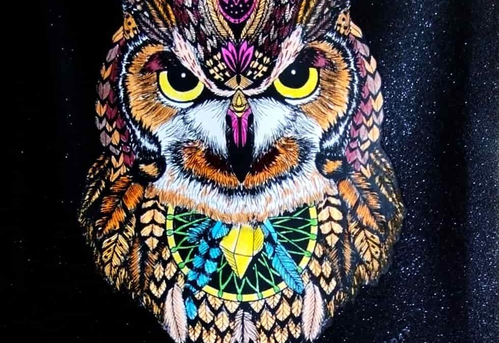 Uhu mit Traumfänger